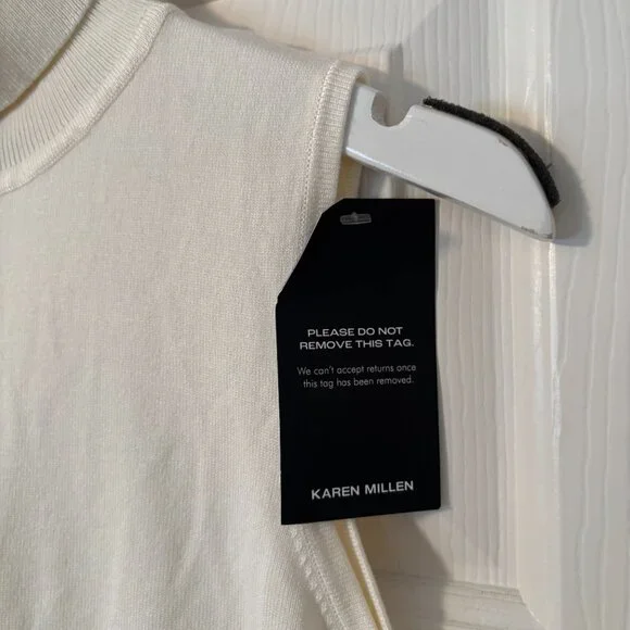 Karen Millen NWT cream sleeveless turtleneck - Picture 3 of 4